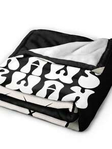 Kawss Kawaii Kaw  Blanket Flannel Blanket, Super Comfortable Winter Warm Blanket Summer Air Conditioning Blanket, Soft And Light Bed Sofa Decoration, Not Easy To Shed, - màu đen - Xem 4