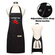 1 Piece, Polyester Printed Apron Suitable For Kitchen Cooking And Baking - Adjustable Shoulder Strap Apron - Suitable For Home Cooking, Restaurants, Food Carts, Aprons, Chef Attire, Stylish Kitchen Clothing, Durable Fabric, Easy-Care Material, Restaurant Staff, Professional Chefs - AZX0001 - 查看 7
