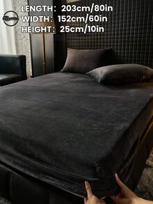 1件纯色水晶绒床单，床上用品，床垫保护套，床罩，柔软家纺，透气防起球床垫垫，柔软亲肤，多种颜色可选，家居装饰，柔软舒适的卧室床上用品，时尚床垫罩 - 彩色 - 查看 32