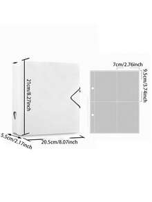 1pc 4-Grid Transparent Loose-Leaf Photo Albums, 2 Holes Pocket Storage Booklet Laser Cards Bills Stickers Invoices Notes Favorites Photo Albums Business Card Books, Exquisite Card Album Inner Page