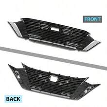 For Nissan Sentra S SV 2024 2025 Front Bumper Upper Grille Glossy Black W/Chrome - As Pic - View 2