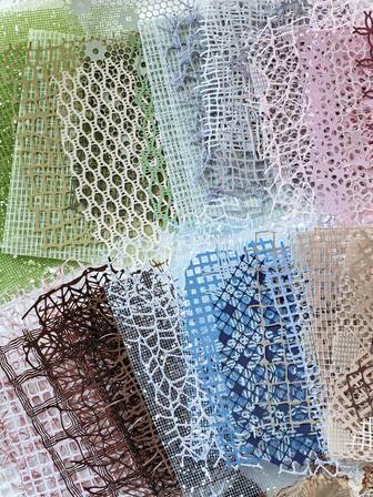 23pcs/Pack Vintage Hollow Mesh Mixed Material Scrapbooking Stickers, Multi-Functional DIY Decorative Planner, Scrapbook, Magazine