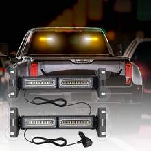 1set Car Led Warning Light Bar Lighter Windshield With Suction Cup Work Light Bar High Brightness Auxiliary Driving Light For Off-Road Vehicles SUV Trucks Pickup Automotive Accessories - one-size - View 2