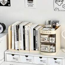 Retractable Desk Organizer With Bookshelf And Drawers – Functional Design For An Inspiring Space! - Multicolor - View 4