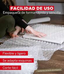 YUREX Papel Burbuja para Empaque 30 cm x 10 m Rollo Burbujas de Plástico Protege Objetos Frágiles contra Rayones Plastico Burbujas Embalaje Absorbe Impactos sin Dejar Marcas Hule Espuma de Poliburbuja - 30 cm x 5 m - Ver 4