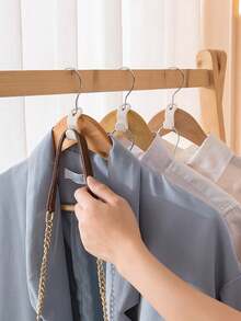 20pcs Clothes Hanger Connector Hook Closet Space Saving Organizer Stackable Hanger Hook - White - View 2