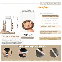 1pc, Canvas Wall Art, Framed Nursery Wall Art, Animal Motifs, Nursery Wall Decor, Plush Animals, Baby Animal Designs, Wildlife-Themed Nursery, Wildlife Patterns Nursery Wall Decor Suitable For Children's Room Decor, Nursery Decor, Parenting Room Decor, Kindergarten Decor, Boys' Room Decor/Girls' Room Decor, Playroom Decor Waterproof. Party Decor Gift - Multicolor - View 21