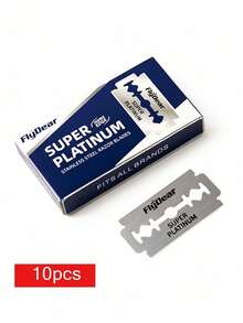 1 Black Scraper+10 Blades;Unisex Folding Travel Straight Edge Razor Set With Ultra-Thin Stainless Steel Double-Sided Blades, Suitable For Home And Salon Beauty Use - Multicolor - View 12