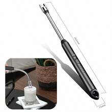 Encendedor Electrónico USB Recargable - Encendedor Arco Electrico Mechero de Flexible Portátil Lighter Antiviento Eléctricos para Encender Velas Gas Barbacoa Cocina Fuegos Artificiales - Negro - Ver 7