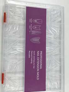 240 Peças Molde de Construção de Gel Extensão Rápida Longa Elíptica Profissional para Salão de Unhas Gel UV de Cristal