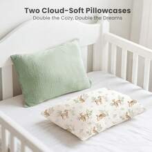 13x18英寸幼儿枕套，柔软透气，轻便旅行枕套，信封式封口，适合婴幼儿使用 - 彩色 - 查看 11