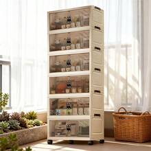 6-Tier Stackable Storage Bins With Wheels, Foldable See-Through Boxes With Lids, Modular Home Organizer - Transparent Black - View 8