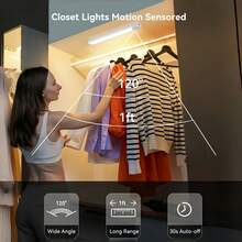 1pc Rechargeable LED Motion Sensor Light, Suitable For Cabinet, Wardrobe, Bedroom And Stairs Lighting, Charging Function, Atmosphere Creation, Fashionable Design - White Light - View 5
