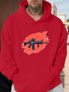 Ilustración de Arma Moderna, Sudadera con Capucha para Hombre JPH-9 Talla, Talla Sobredimensionada - Negro - Ver 11