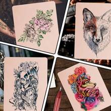 GSYY 10 PCS Tattoo Practice Skins 5.7 "X7.6" Double Sided Tattoo Fake Skin Tattoo Ast Practice Skin For Tattooing Skills Imvement - Multicolor - View 5