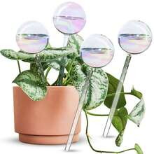 1pc/2pcs/3pcs/4pcs Rainbow Gradient Transparent Glass Self-Watering System Pointed Tip, Automatic Plant Watering Bulb, Rainbow Self-Watering Bulb, Glass Rainbow Plant Watering Bulb, Self-Watering Planter Insert, Indoor Automatic Plant Waterer, Plant Watering Device, Plant Water Bulb, Watering Bulb - Multicolor - View 14