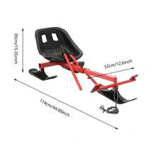 Christmas Snow Racer Scooter Ski Scooter Snow And Ice Skate Adjustable Length Red Black PE Iron 198lbs Load For Kids Adults Outdoor Winter Snow Mountain Fun - 1 - View 8