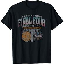 NCAA Final Four 2025 Basketball San Antonio TX Vintage Black T-Shirt - màu đen - Xem 1
