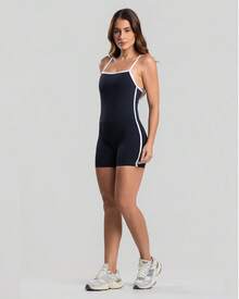 Lumi Fitness Gym Jumpsuit In Polyamide With Bias Binding Finish - màu đen - Xem 1