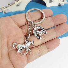 Men's Creative Keychain, Vintage Alloy Horse Head Keychain Gifts For Mother, Father, Graduation, And Teacher - Multicolor New-4 - View 7