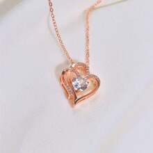 Rose Gold Heart Pendant Necklace For Women, Girlfriend, Wife, Birthday, Anniversary, Mothers Day, Weddings, Special ...