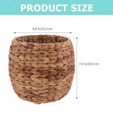 Seagrass Plant Basket Indoor Planter Basket Sundries Storage Woven Seagrass Wicker Planter Flower Pot 7.9in - Nâu nhạt - Xem 3
