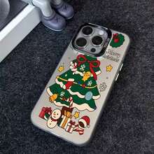 Phone Phone 17 Pro CaseUn teléfono diseñado con un árbol, 17, 16, 15, 14, 13, 12, 11 Plus Pro, es un día festivo. Incorporar tema de alegría. Resistente a caídas - Negro - Ver 7