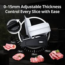 Cogace Powerful Meat Slicer Machine, 200W Electric Food Slicer With 3 Types Of 7.5" Stainless Steel Blades, Adjustable Thickness 0–15mm, For Meat, Cheese, Bread, Vegetables, Home Use - Xem 4