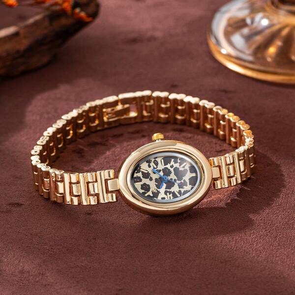 xinyunkou New Vintage Oval Gold-Tone Luxury Personalized Quartz Bracelet Watch For Women