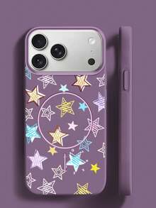 Matte magnetische Handyhülle mit vollflächigem Pentagramm für iPhone 17 Pro Max und 17 Air, weiche, stoßfeste TPU-Schutzhülle - Pink - Übersicht 7
