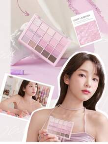 Dasique 20-Color Eyeshadow Palette, Highly Pigmented Long-Lasting Formula, Suitable For Graduation, Birthday Party, Easy To Apply And Blend, Vegan Formula, Rose Girl Charm Color, Christmas Gift For Her, Fashion Cosmetic Brand, Back To School, Bridal Wedding, Summer, Valentine's Day, Vacation - #04 Light Lavender - 查看 8