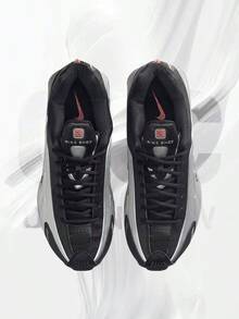 Nike Shox R4 Black Metallic Silver (2025)– Men's Lifestyle Sneakers – Shoes For Man -Vintage-Spring & Summer-Inspired Running Shoes, Shock-Absorbing Comfort, Gym To Streetwear Casual Wear-Easter Gift–HQ1988 002 - 金屬銀 - 查看 3