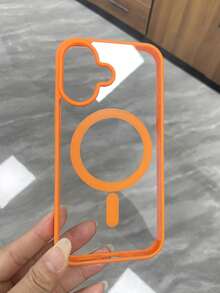 Ốp lưng điện thoại trong suốt, viền cam dày, tối giản, có nam châm, tương thích với iPhone 17 Pro Max/17 Pro/17/17 Air/16 Pro Max/16/16 Pro/16 Plus/15/15 Pro Max/15 Pro/11/12/13/14 Pro Max/11 Pro Max/12 Pro/12 Pro Max/13 Pro/13 Pro Max/14 Pro/14 Pro Max/16E, chất liệu acrylic cứng cáp, chống ố vàng, quà tặng mùa xuân, sinh nhật, kỷ niệm. - Cam - Làm dày và làm cứng từ tính - Xem 6