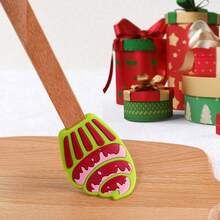 Christmas Cream Scraper, Beechwood Household Kitchen Baking Dessert Cake Spatula With Silicone Scraper - Multicolor - View 3