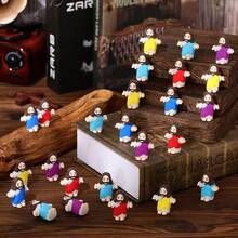 10/30/50/100/200 Mini Jesus Multicolor Set, Christian Holiday Decoration, Jesus Challenge Party Props, Creative Social Game Gifts, Church Party Fun Supplies - Trộn màu - Xem 5