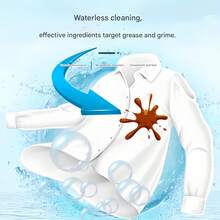 衣物速效干洗喷雾 | 强效去除油渍、油脂和口红渍，无需冲洗，便携式局部清洁剂，衣物油渍去除剂，强效干洗喷雾 - 速效清洁泡沫，可去除油脂、口红、化妆品和食物污渍，无需用水，便携旅行装 - 白色 - 查看 7