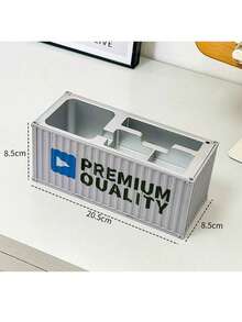 1个创意仿制收纳盒模型，适用于桌面笔、铅笔、剪刀收纳，家居办公装饰，乔迁礼物 - 貨櫃收納盒 - 查看 4