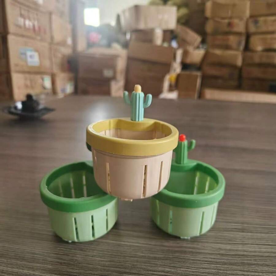 仙人掌造型厨房水槽滤网 - 创意沥水篮，防止残留物堵塞和异味，镀铬表面，厨房用品，厨房配件，厨房工具