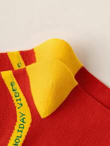 Disney 5 Pairs Socks, Including Santa Hats, Cars Characters, Cartoon Figures, Suitable For Christmas, New Year Gifts, - Multicolor - View 9