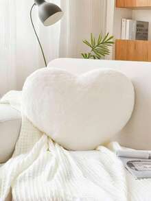 Gối hình trái tim ngày lễ tình nhân, gối hình trái tim màu hồng mềm mại, gối trang trí lông thỏ giả đáng yêu, hoàn hảo cho phòng ngủ, ghế sofa, giường và các đồ trang trí nhà cửa khác trong ngày lễ tình nhân, một món quà Valentine cho người thân yêu của bạn - trắng - Xem 8