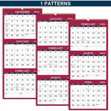 CZ 2026 Calendar 2026 Wall Calendar 3 Month Calendar Display 2026 Folded In A Month Jan.2026 Dec.2026 11 X 26 3 Month Wall Calendar 2026 Red 5837 - 如圖 - 查看 6