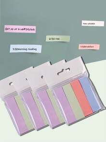 Notas adhesivas de color Morandi, blocs de notas adhesivas cuadrados, pegatinas de memo de colores autoadhesivas, papelería de oficina - Multicolor - Ver 6