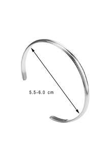 Charm-In 1 chiếc vòng tay nữ chất lượng hoàn thiện mịn, đeo hàng ngày - Bạc CYB0068 - Xem 5