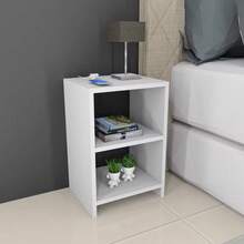 Bedside Table With Niche For Bedroom - Immediate Shipping - White - View 1