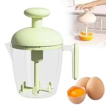 Hand-Pressed Egg Beating Cup Leak-Proof Dust-Proof Mixing Cup Whisk Easy Operate Creative Liquid Mixing Cup Household - Multicolor - View 3