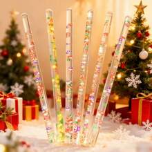 1 Peça Brinquedo Sensorial Bastão Luminoso/Brinquedo Anti-Estresse/Bastão Luminoso ABC/Brinquedo de Terapia de Relaxamento Líquido/Brinquedo Criativo para Adolescentes, Cor Aleatória - Multicolorido - Visão 8