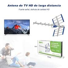 Antena de TV Digital 4K con Amplificador, para Interior/Exterior, Diversos Diseños, Regalo Agradable, Onda Terrestre Alta Definición - AT-TX-004 - Ver 8