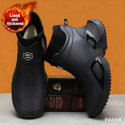 Zapatos impermeables y aislados para chef de hombre para el invierno