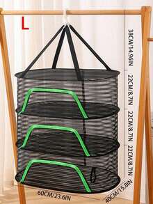 1个白色、黑色和绿色多功能蔬菜晾晒网，适用于家庭使用，可晾晒鱼类、防蝇、晾晒红薯、萝卜、辣椒等，也可用于阳台晾晒，是晾晒干货的理想选择。 - 彩色 - 查看 17