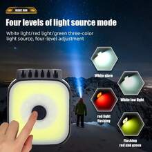 USB Clip-On Light, White Light & Red Warning Light For Outdoor Night Running - Rechargeable, 4 Lighting Modes, Portable & Lightweight - Multicolor - View 11